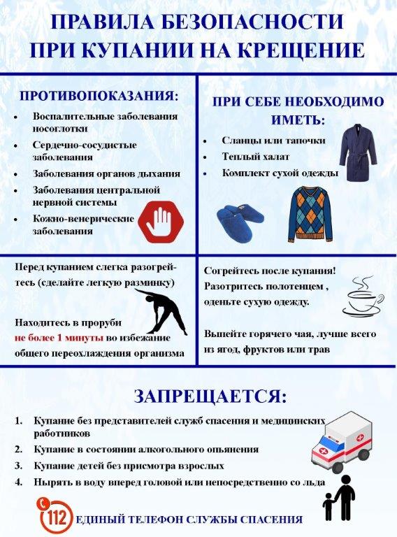 Отдел надзорной деятельности по Симферопольскому району УНДиПР ГУ МЧС России по Республике Крым напоминает о правилах купания в проруби на Крещение: